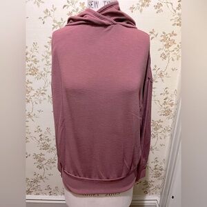 Fabletics XS lightweight dark dusty Rose hoodie.